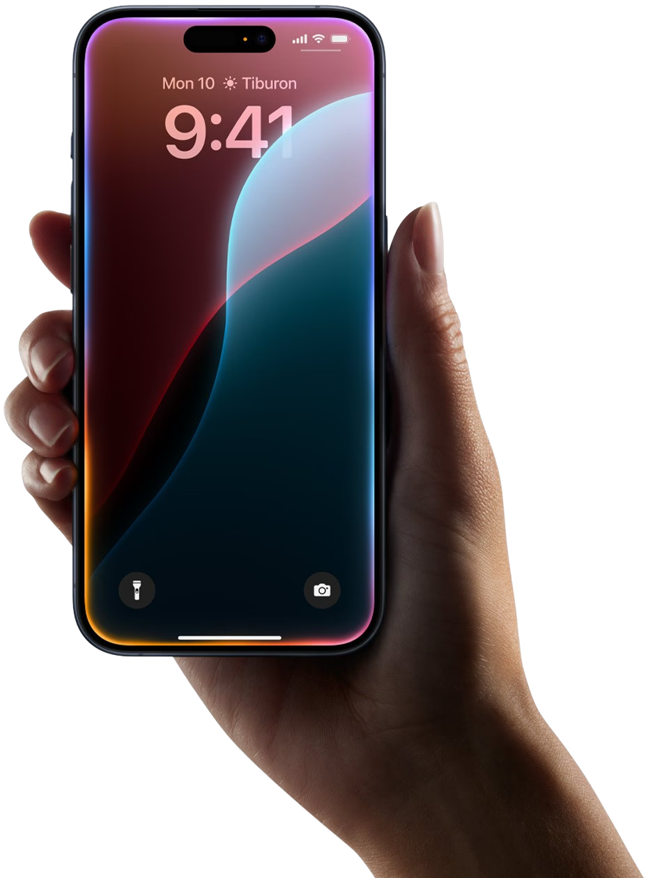 A hand holding an iPhone running Up Next, showing tonight's episodes